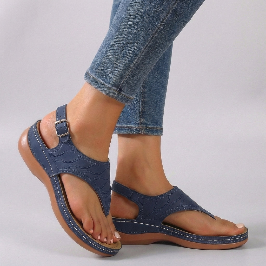 Amelia | Women’s Comfort Fit Ankle Strap Wedge Sandals