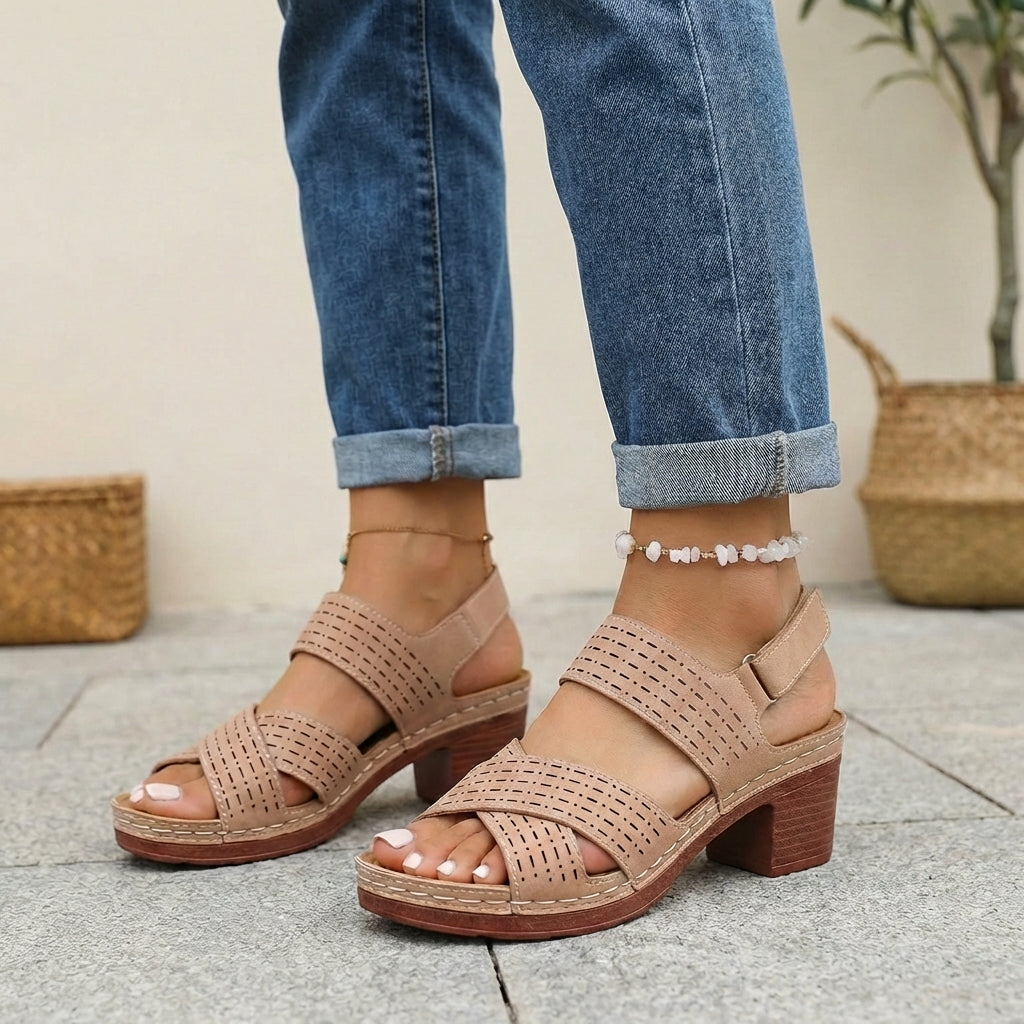 Victoria | Women’s Orthopedic Platform Heel Comfort Sandals