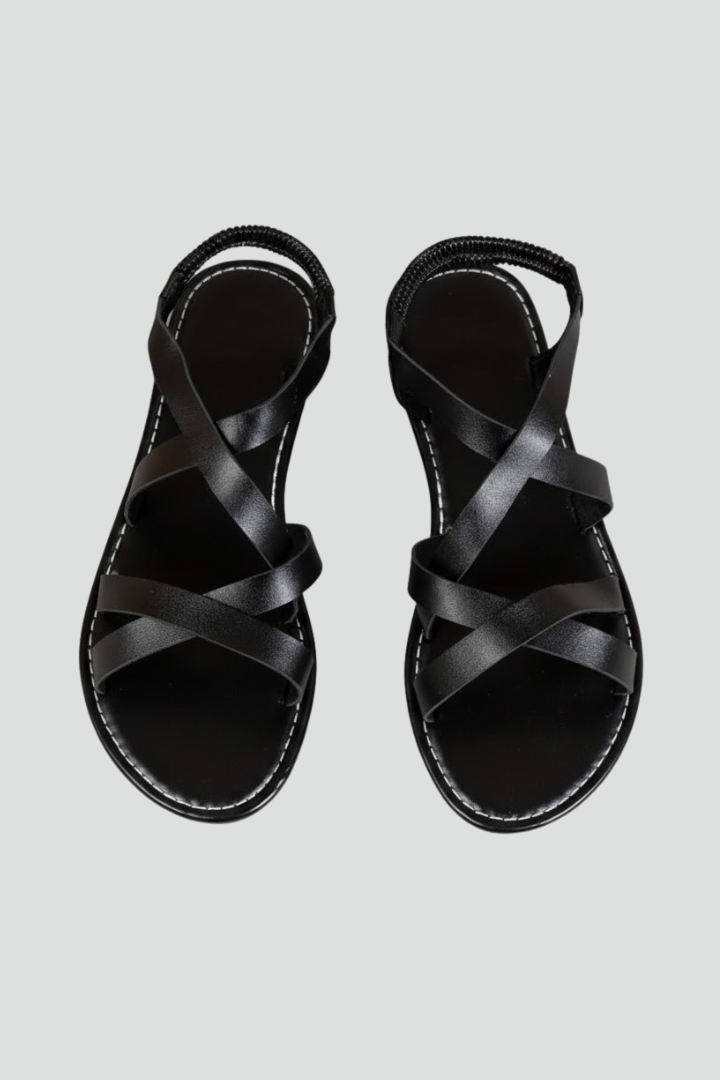 Maria | Women’s Flat Sandals with Criss-Cross Straps