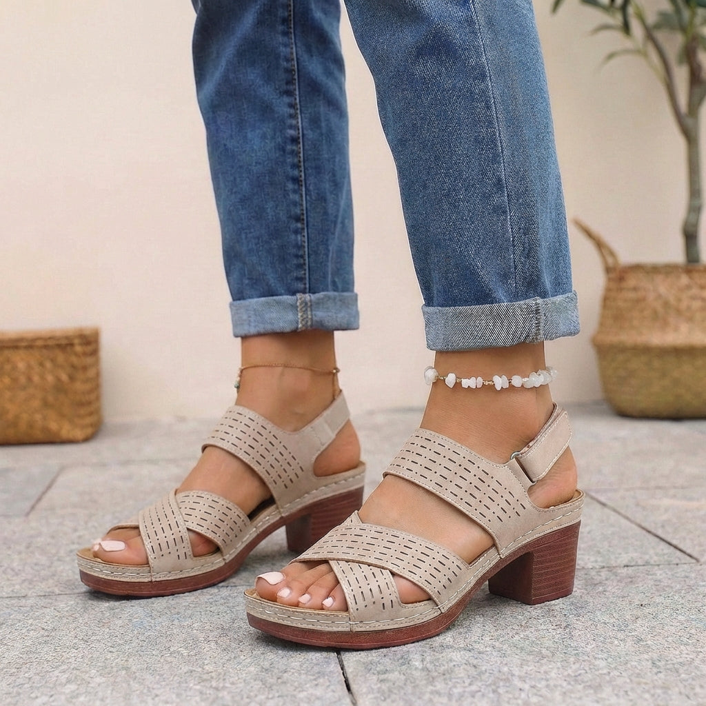 Victoria | Women’s Orthopedic Platform Heel Comfort Sandals