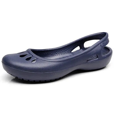 Penelope | Women's Comfortable Sandals Lightweight Waterproof Jelly Flat Cut-Out Slides