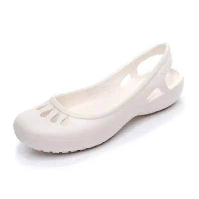 Penelope | Women's Comfortable Sandals Lightweight Waterproof Jelly Flat Cut-Out Slides
