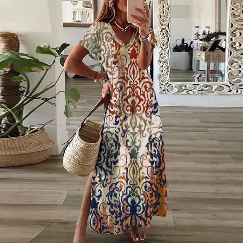 Beatrice | Women’s Summer Boho Printed Maxi Dress
