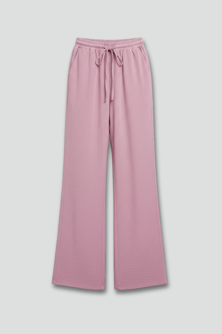 Caroline | Women’s Casual Palazzo Trousers with Drawstring Waist and Side Pockets