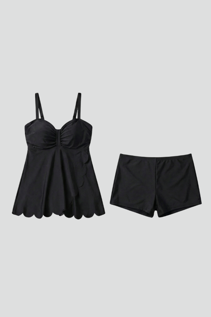 Lily | Women’s Sweetheart Neck Tankini Set with Shorts