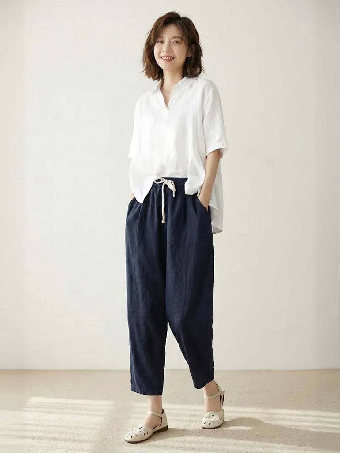 Alexa | Women's Drawstring Waist Casual Slim Fit Pants