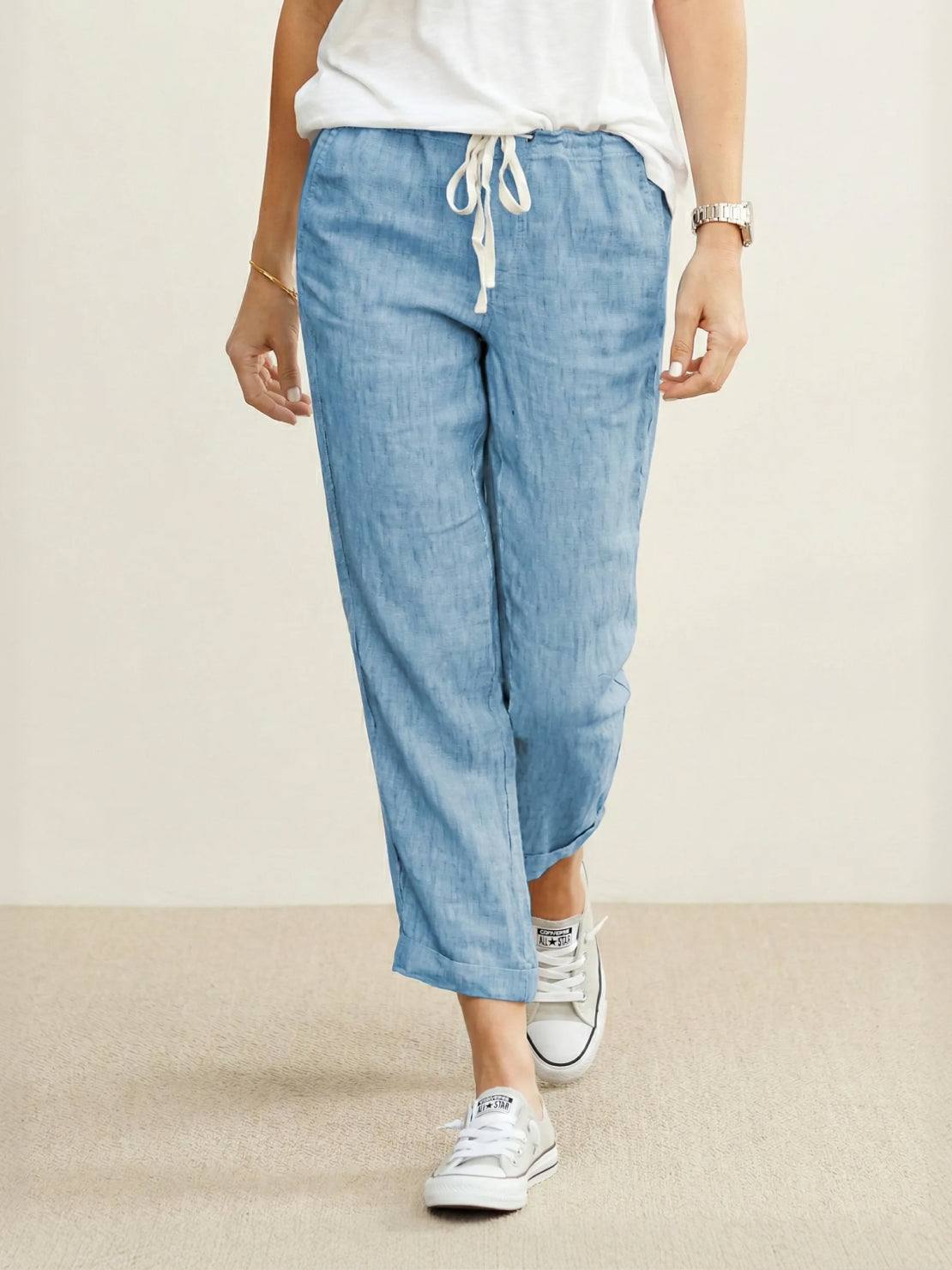 Alexa | Women's Drawstring Waist Casual Slim Fit Pants