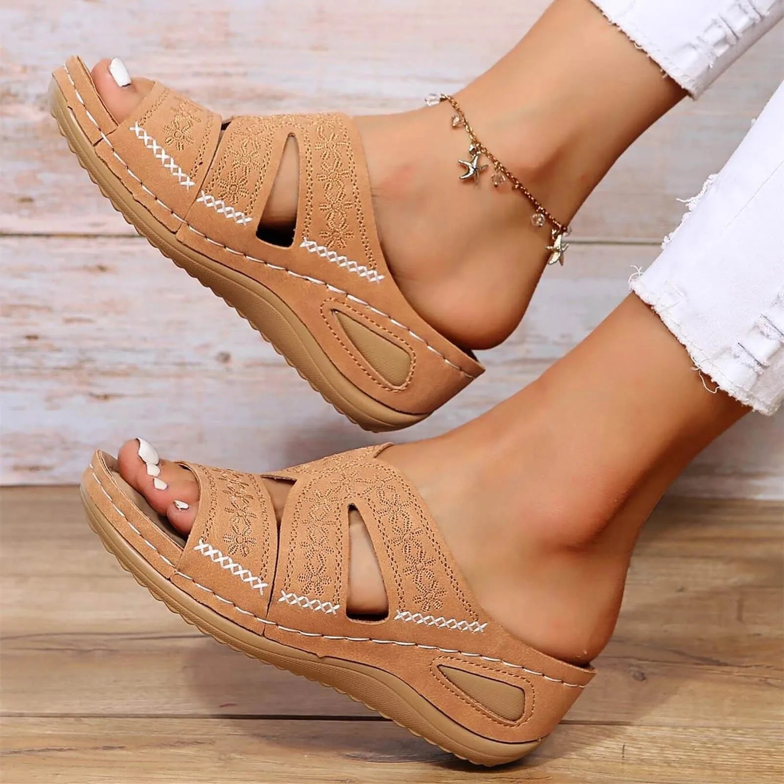 Olivia | Cross-Strap Sandals Orthopedic Adjustable Comfort