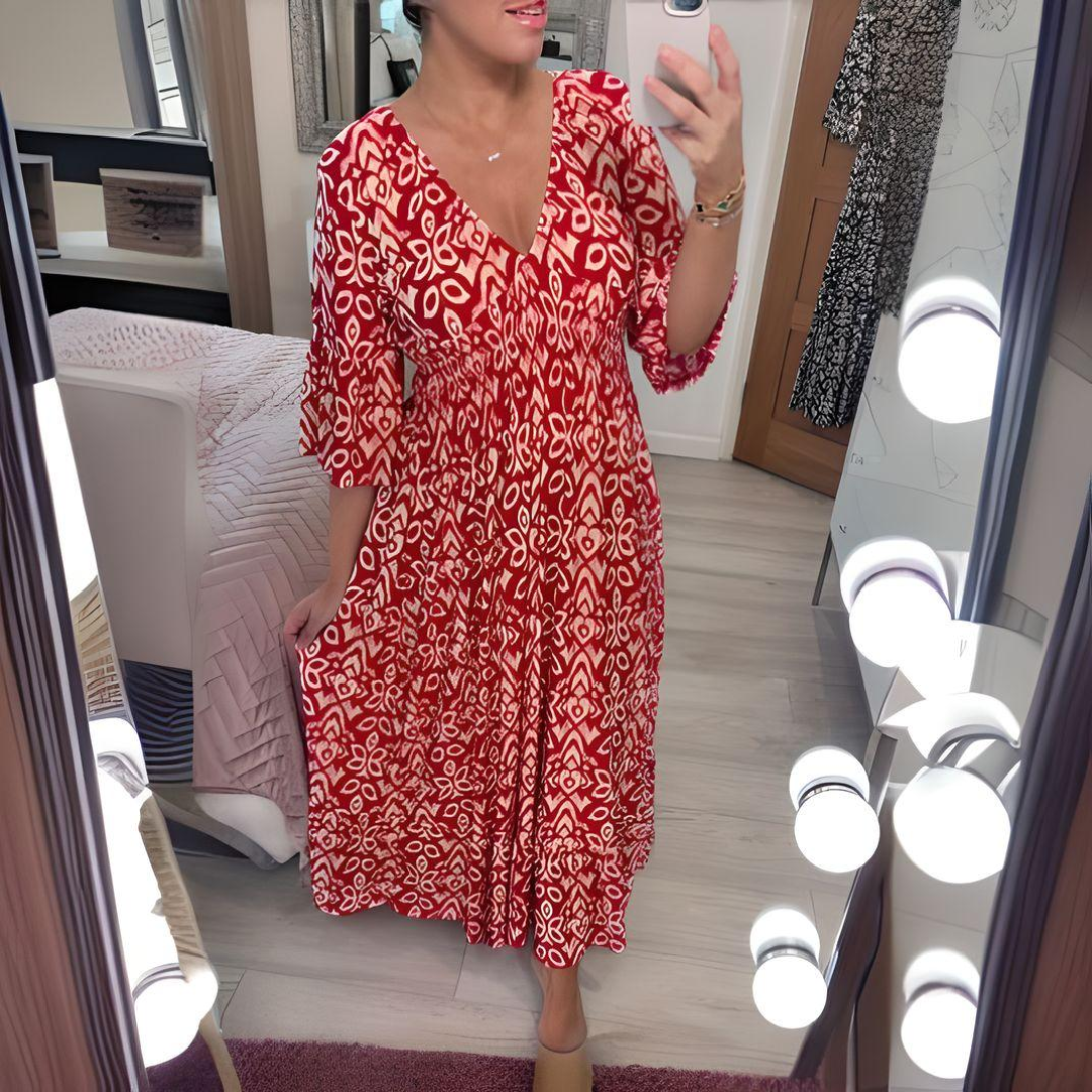 Dakota | Women's Boho Loose Fit Printed Casual Dress