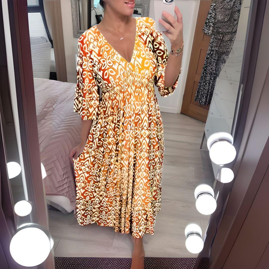 Dakota | Women's Boho Loose Fit Printed Casual Dress