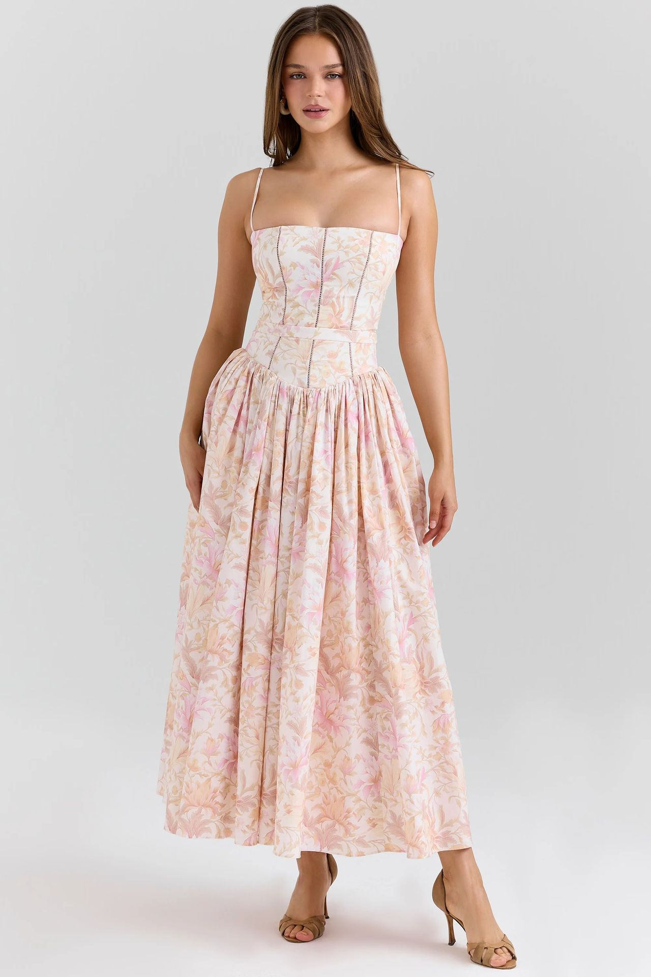 Gabriella | Women’s Wedding Guest Elegant Corset Midi Dress
