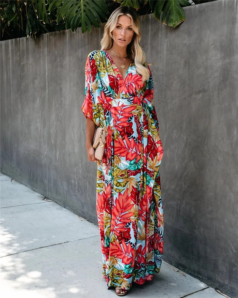 Demi | Women’s Boho Floral Wrap Maxi Dress
