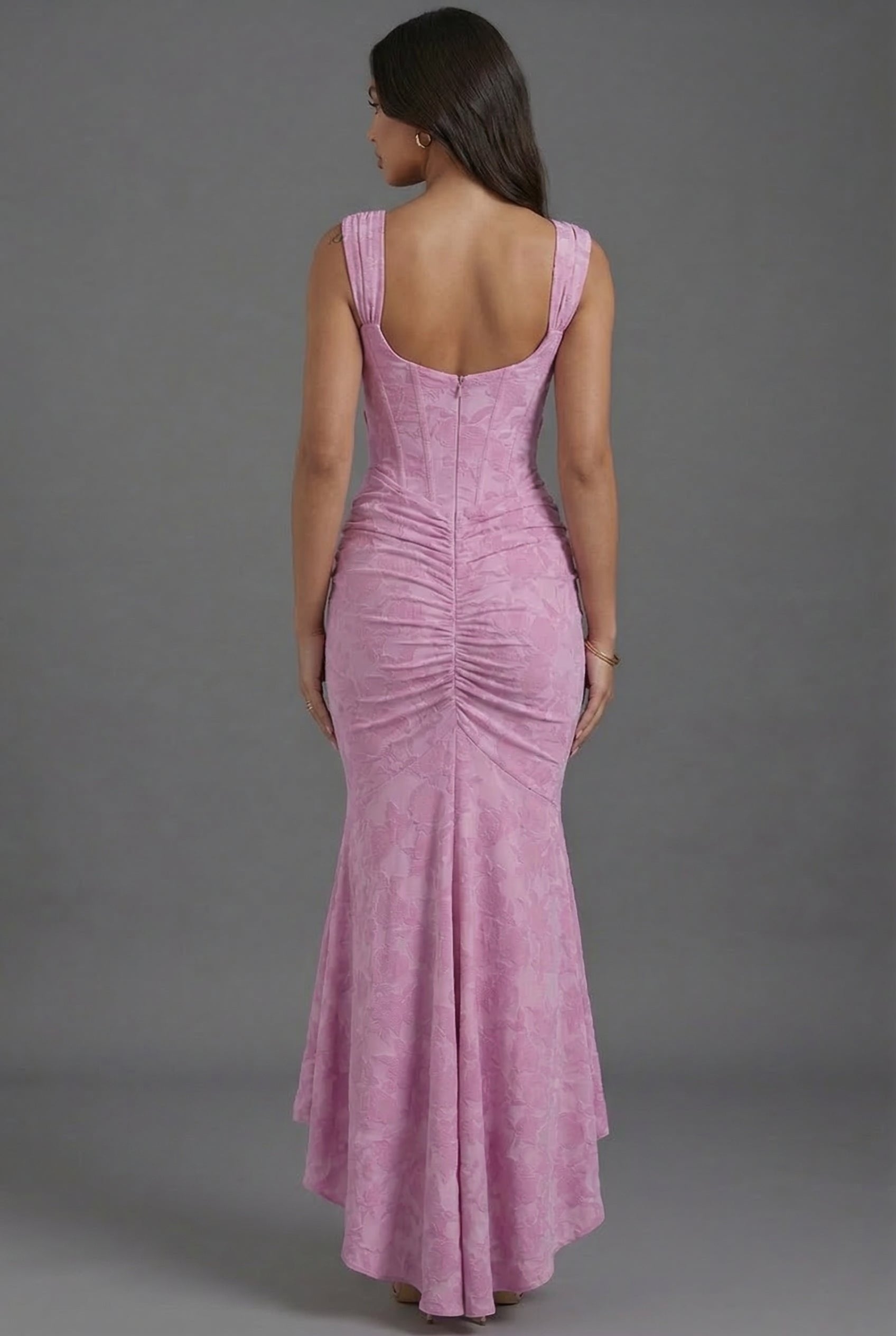 Olivia | Maxi Dress Corset Bodice Ruched Waist Fishtail Hem