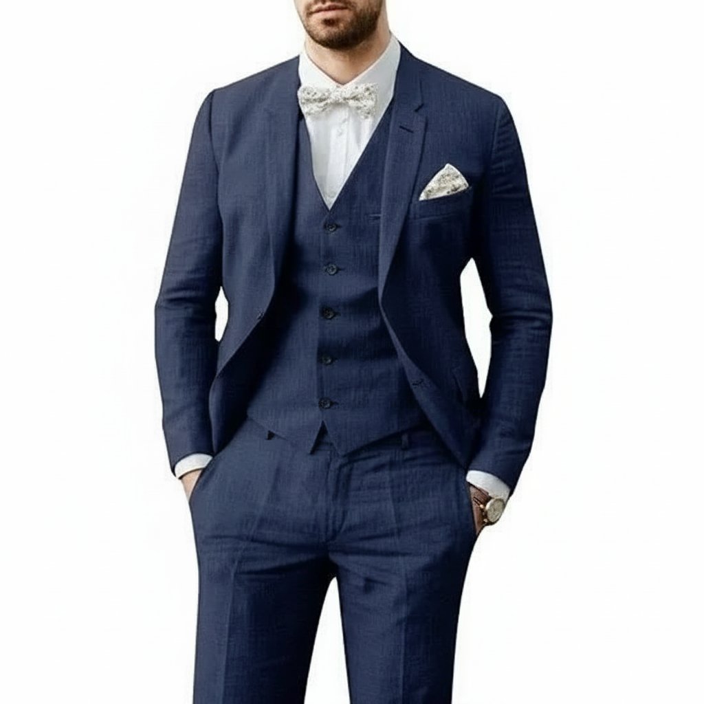 Mason | Men's 3-Piece Linen Suit Tailored Fit Wedding
