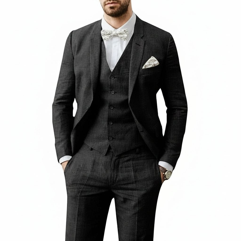 Mason | Men's 3-Piece Linen Suit Tailored Fit Wedding
