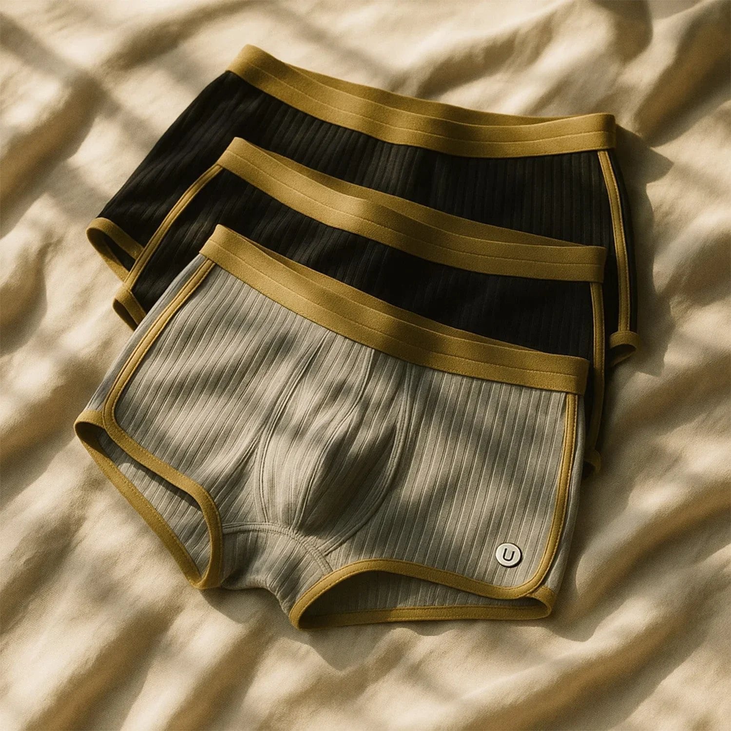 Alexander | Men's Boxer Briefs Cotton Ribbed Comfort Fit Breathable