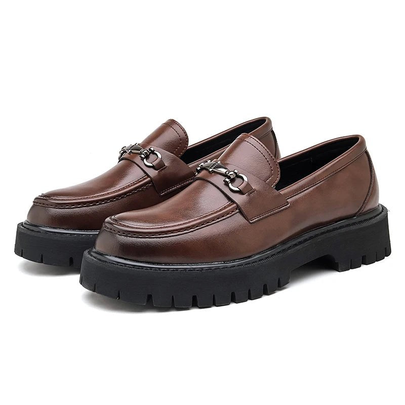Mason | Men's Leather Loafers Business Dress Shoes Platform Sole