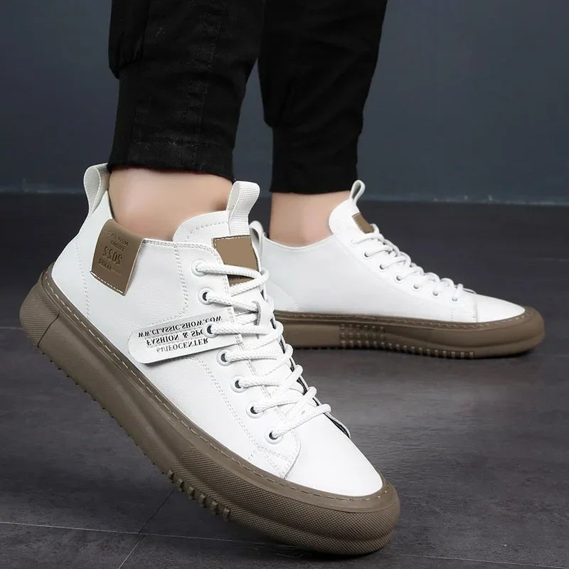 Jackson | Men's Leather Sneakers Lace-Up Casual High-Top