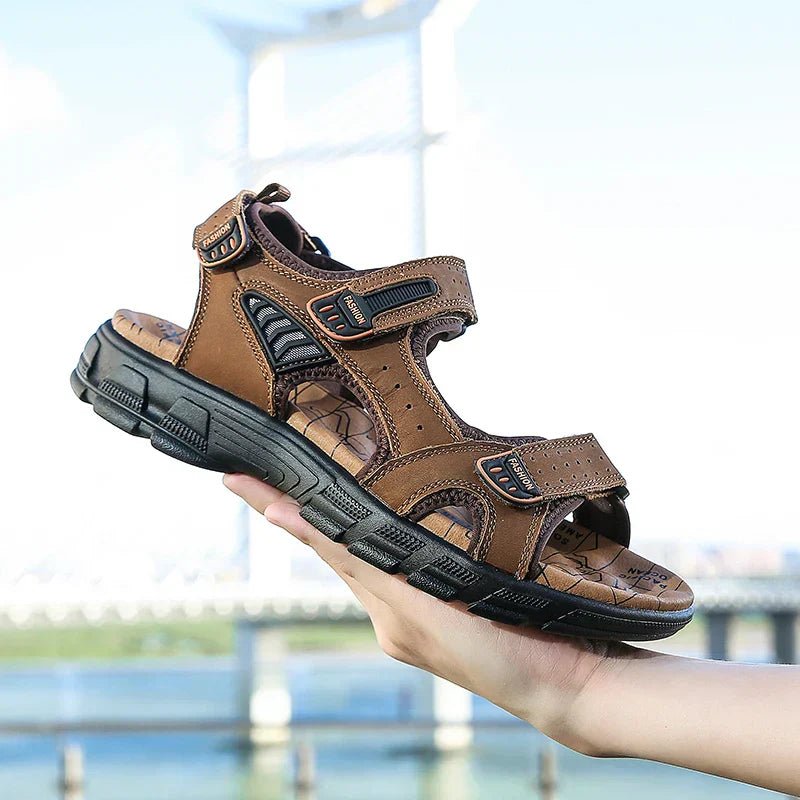 William | Men's Orthopedic Comfortable Sandals Velcro Leather Open-Toe