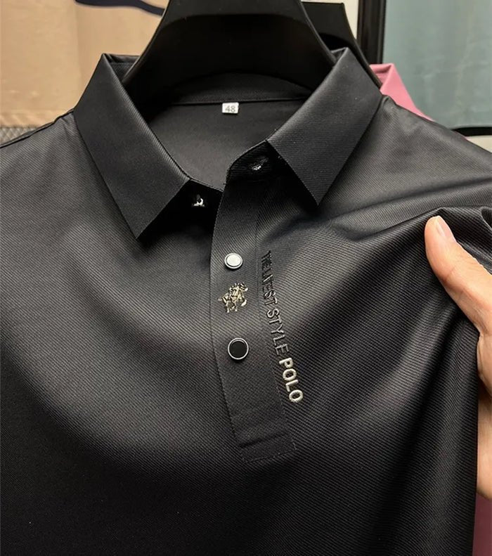 Owen | Men's Polo Shirt Wrinkle-Free Stretch Cotton Short Sleeve