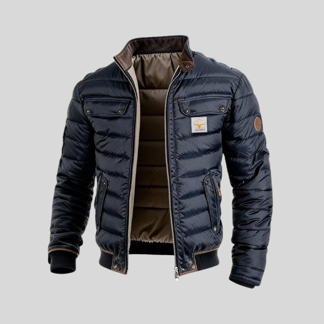 Lucas | Men's Quilted Puffer Jacket Wind Resistant Duck Down