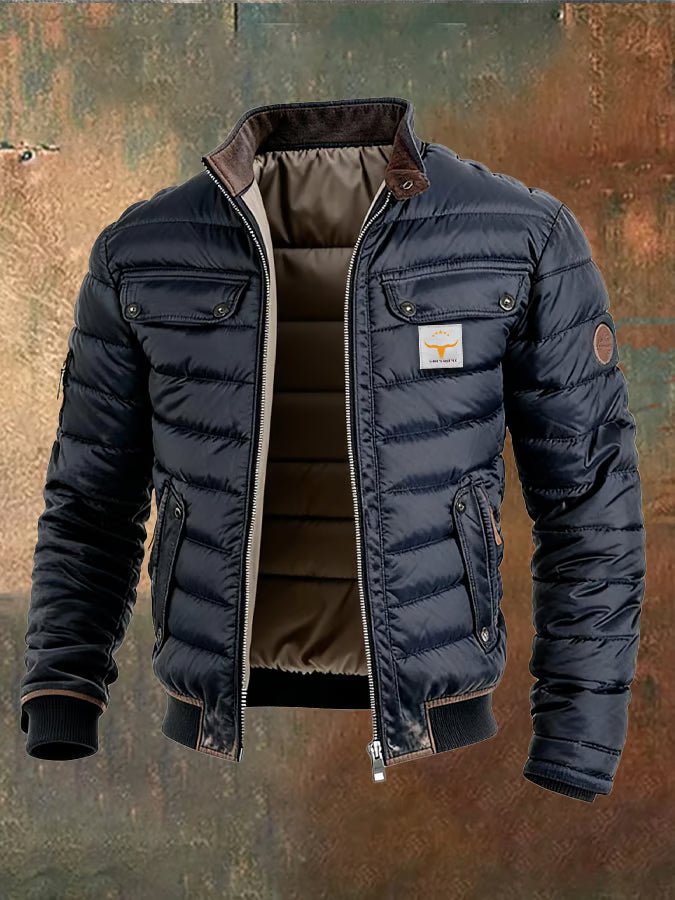 Lucas | Men's Quilted Puffer Jacket Wind Resistant Duck Down