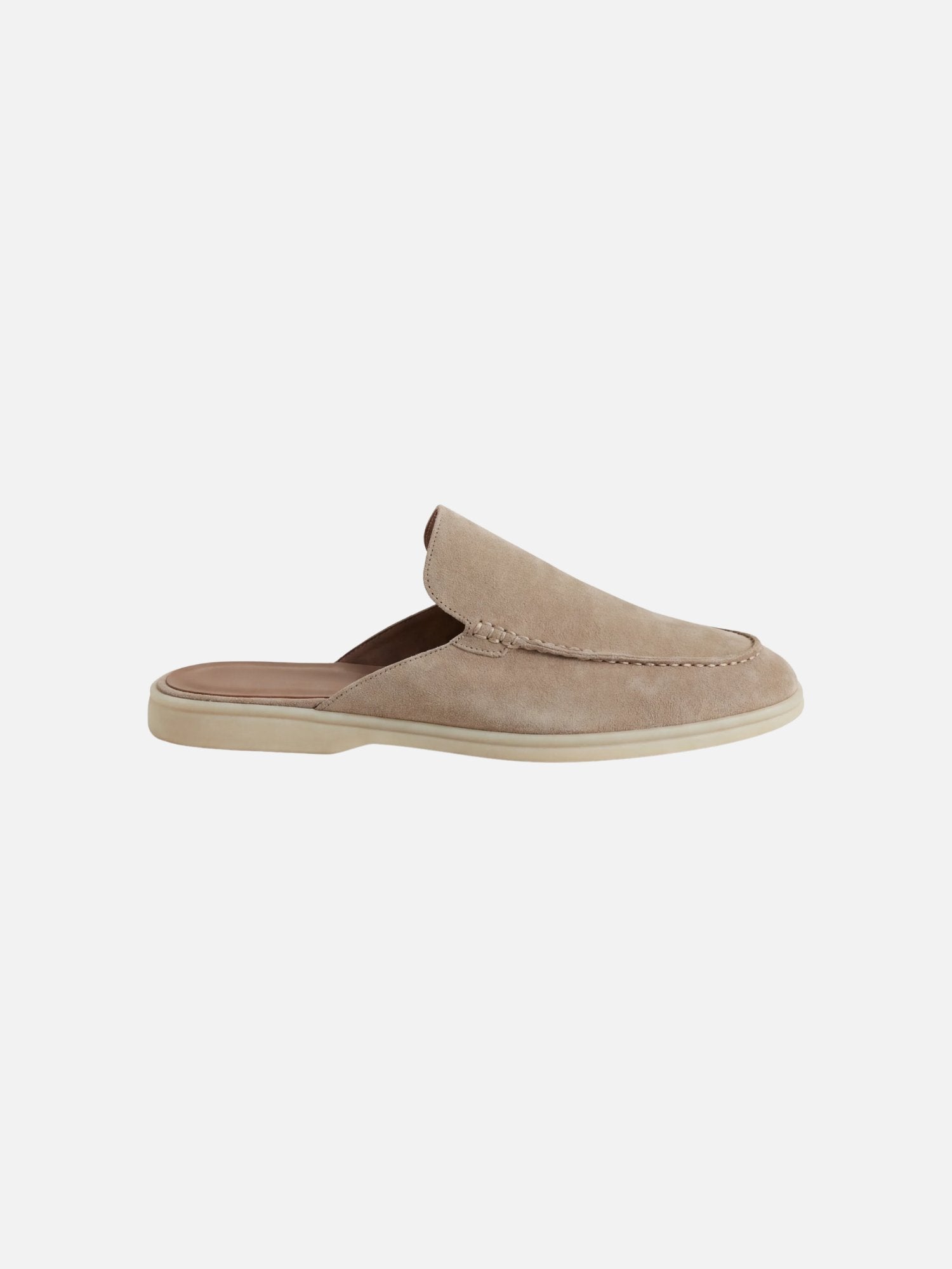 Elijah | Men's Slip-On Mules Open Heel Stitched Detail Casual