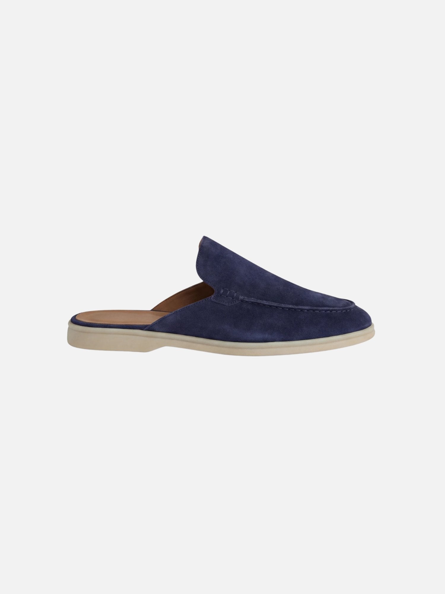 Elijah | Men's Slip-On Mules Open Heel Stitched Detail Casual