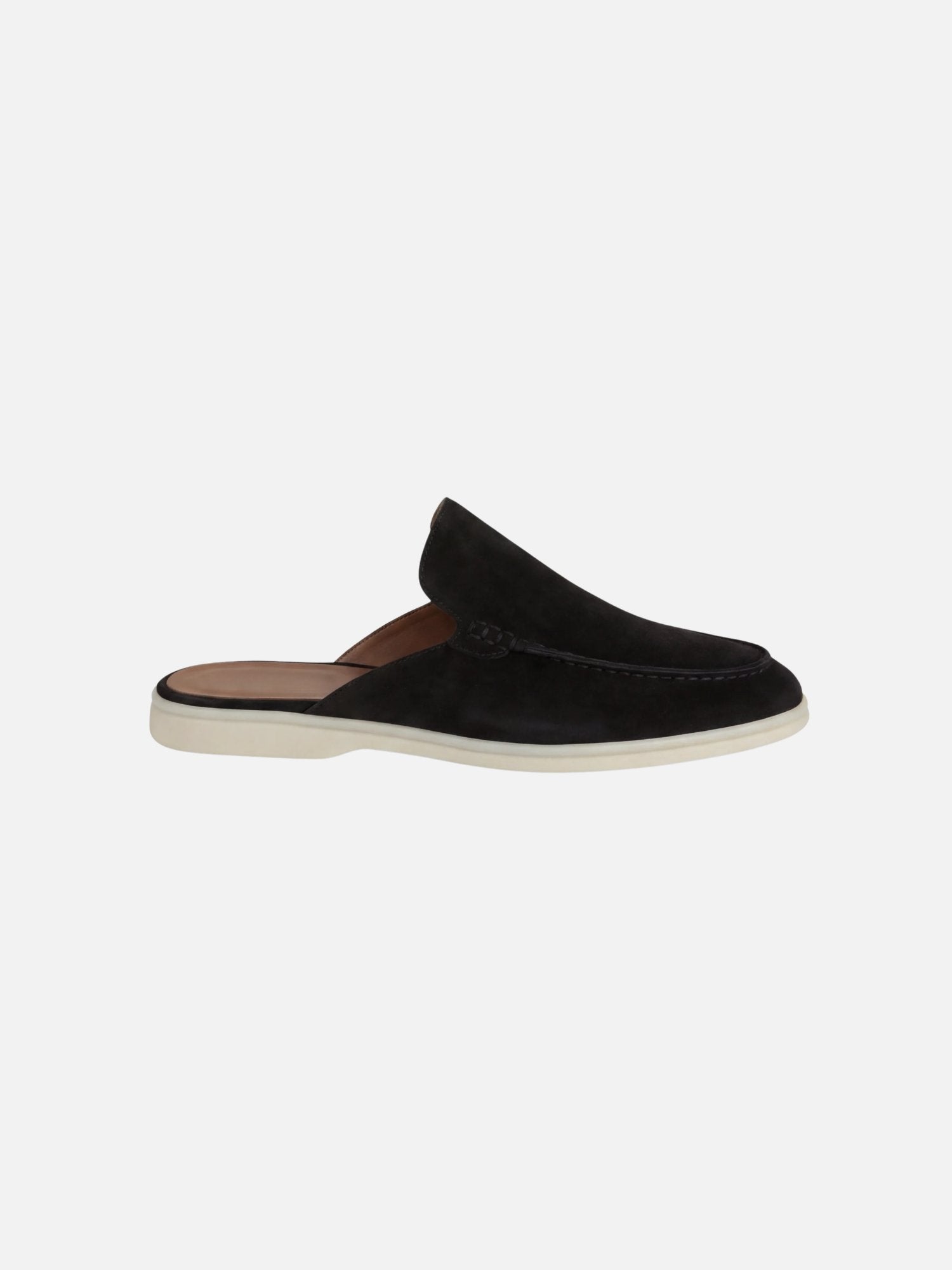 Elijah | Men's Slip-On Mules Open Heel Stitched Detail Casual