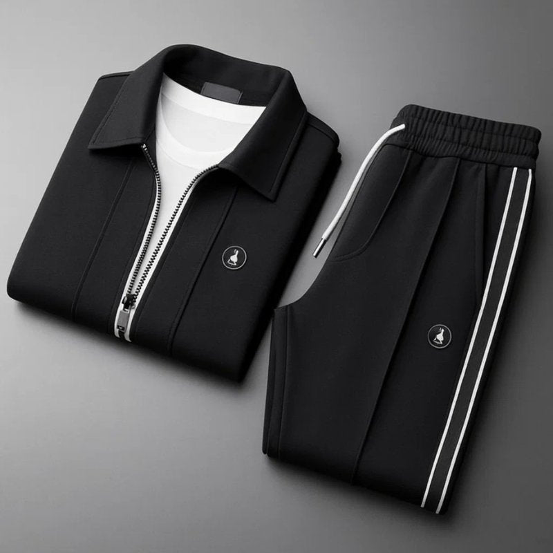 Ethan | Men's Tracksuit Set Lycra Zip-Up Jacket Athletic Pants