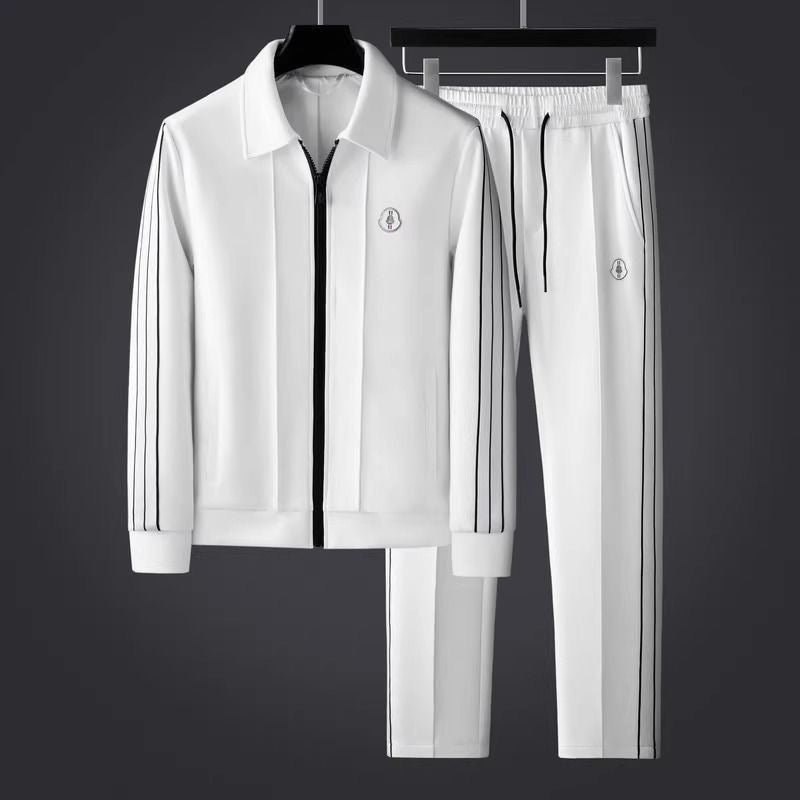 Ethan | Men's Tracksuit Set Lycra Zip-Up Jacket Athletic Pants
