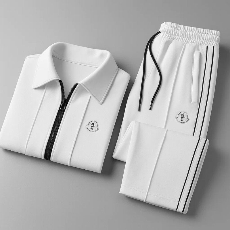 Ethan | Men's Tracksuit Set Lycra Zip-Up Jacket Athletic Pants