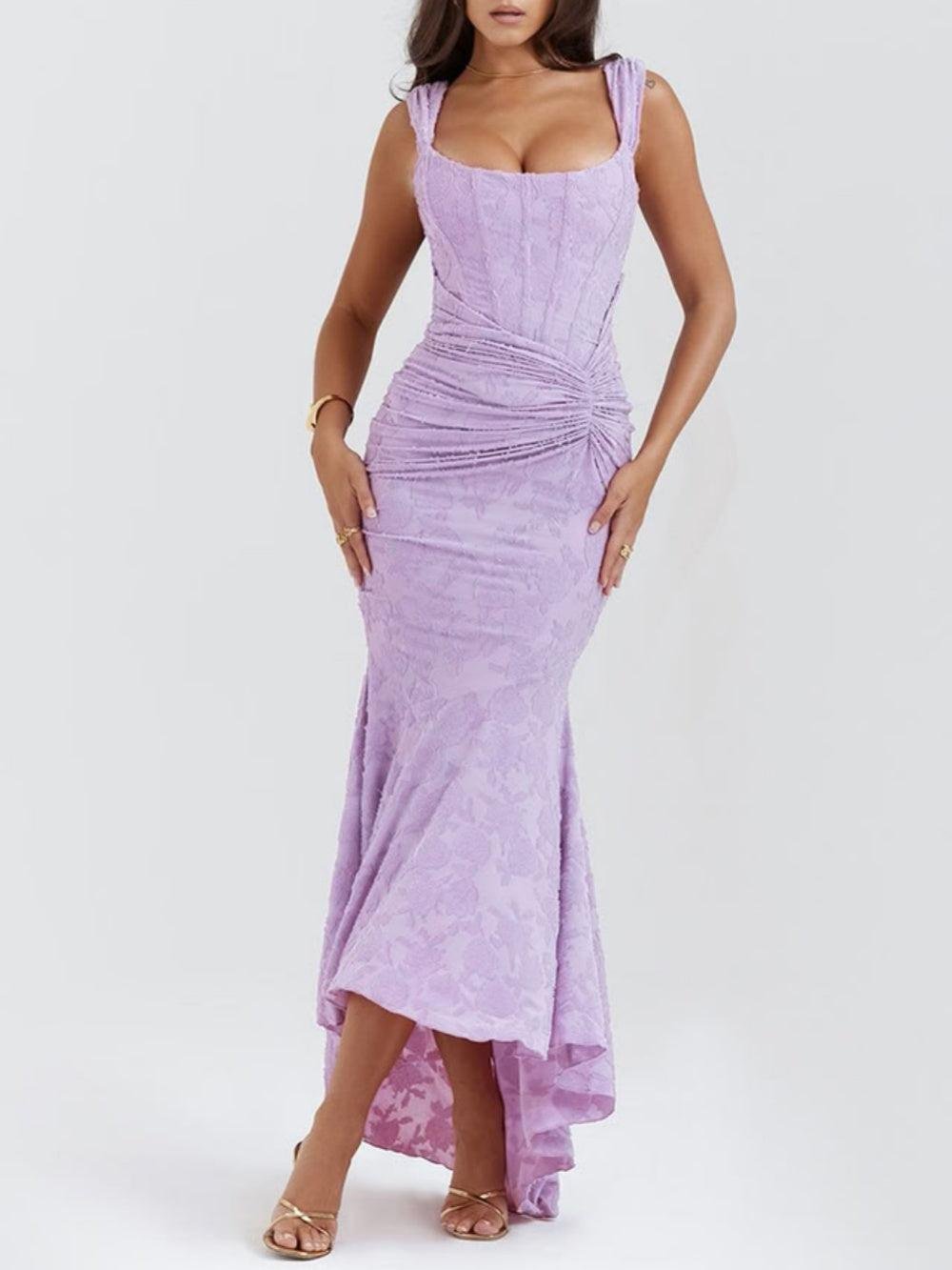 Isabella | Mother of the Bride Dress Corset Jacquard Lace Mermaid Midi