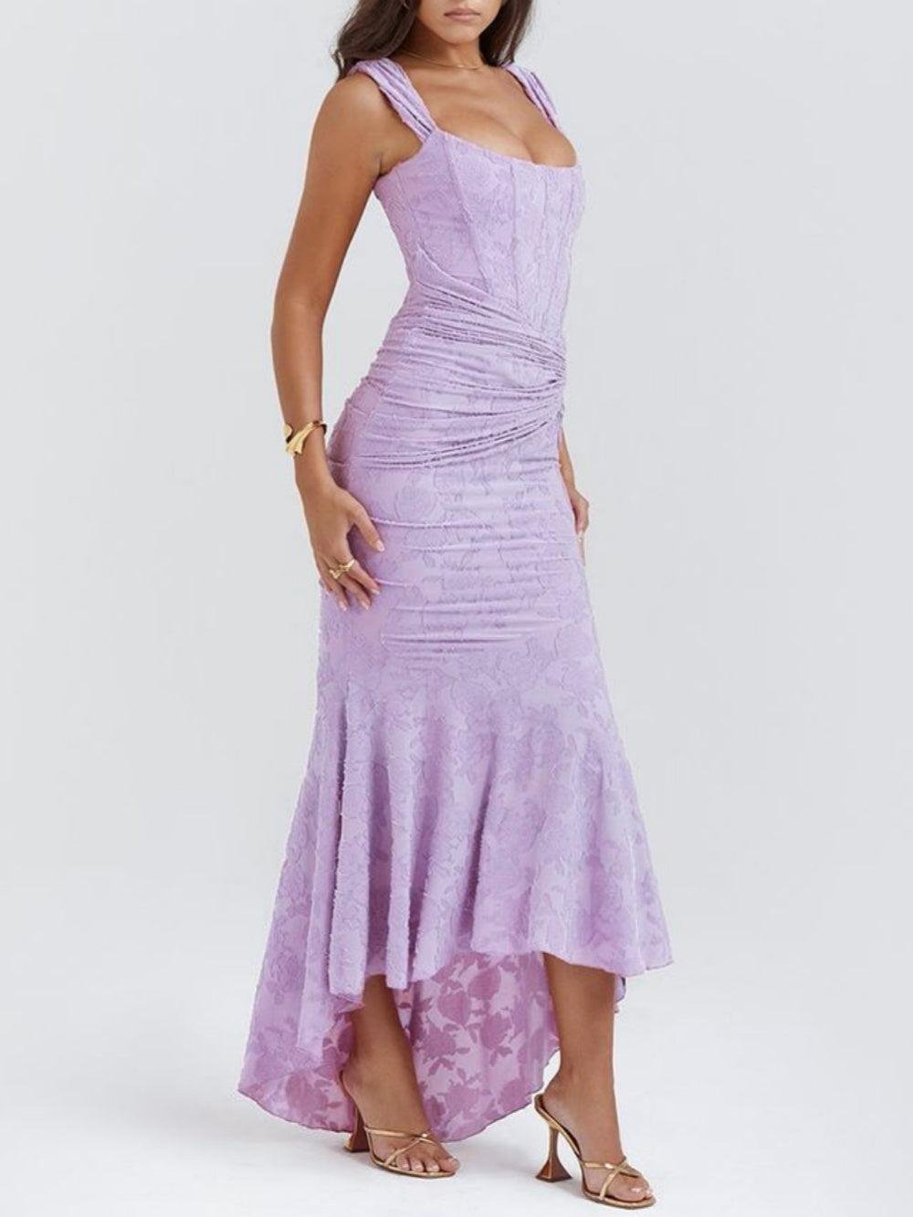 Isabella | Mother of the Bride Dress Corset Jacquard Lace Mermaid Midi