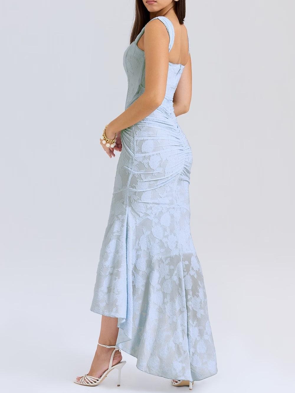 Isabella | Mother of the Bride Dress Corset Jacquard Lace Mermaid Midi