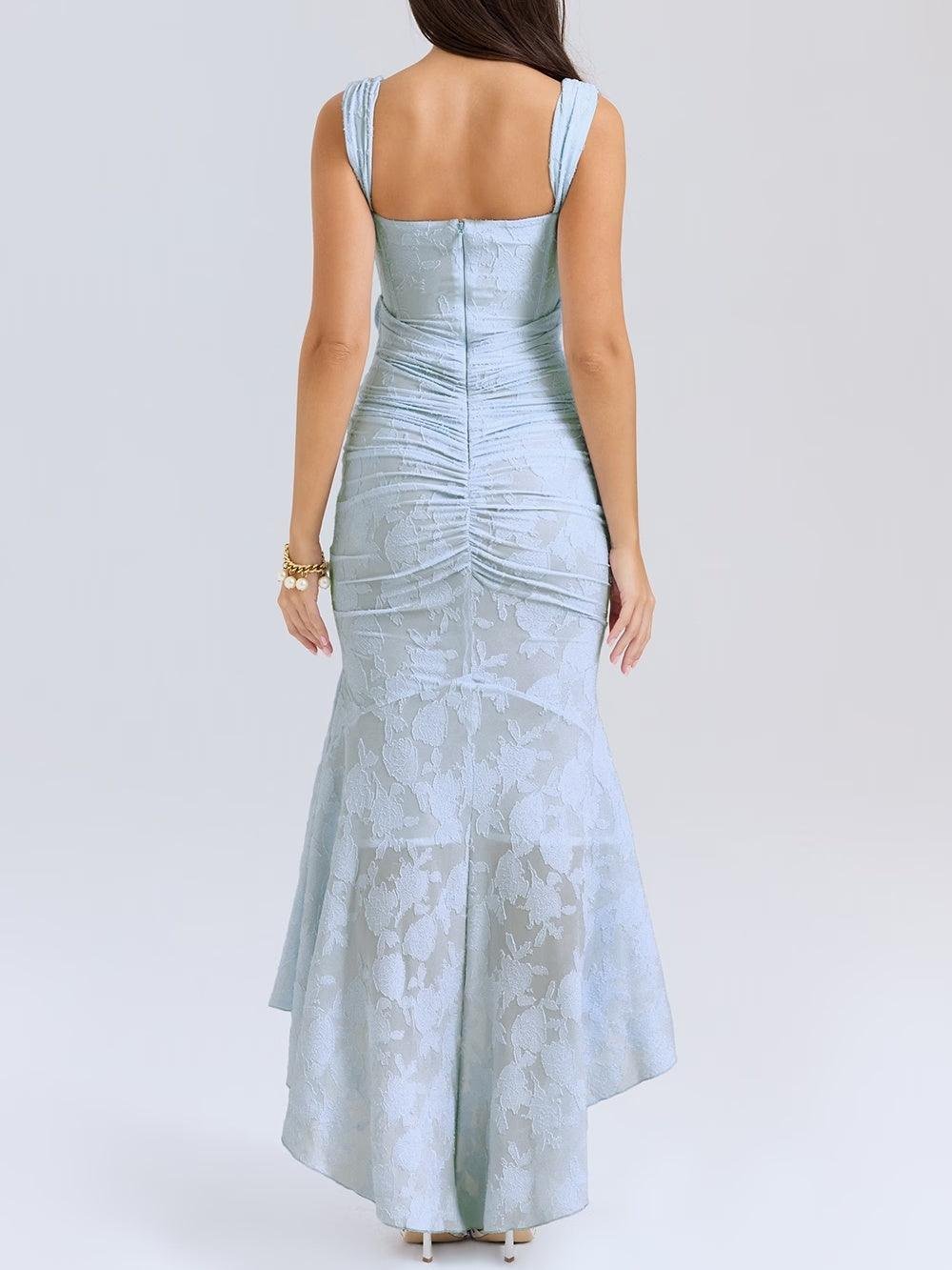 Isabella | Mother of the Bride Dress Corset Jacquard Lace Mermaid Midi