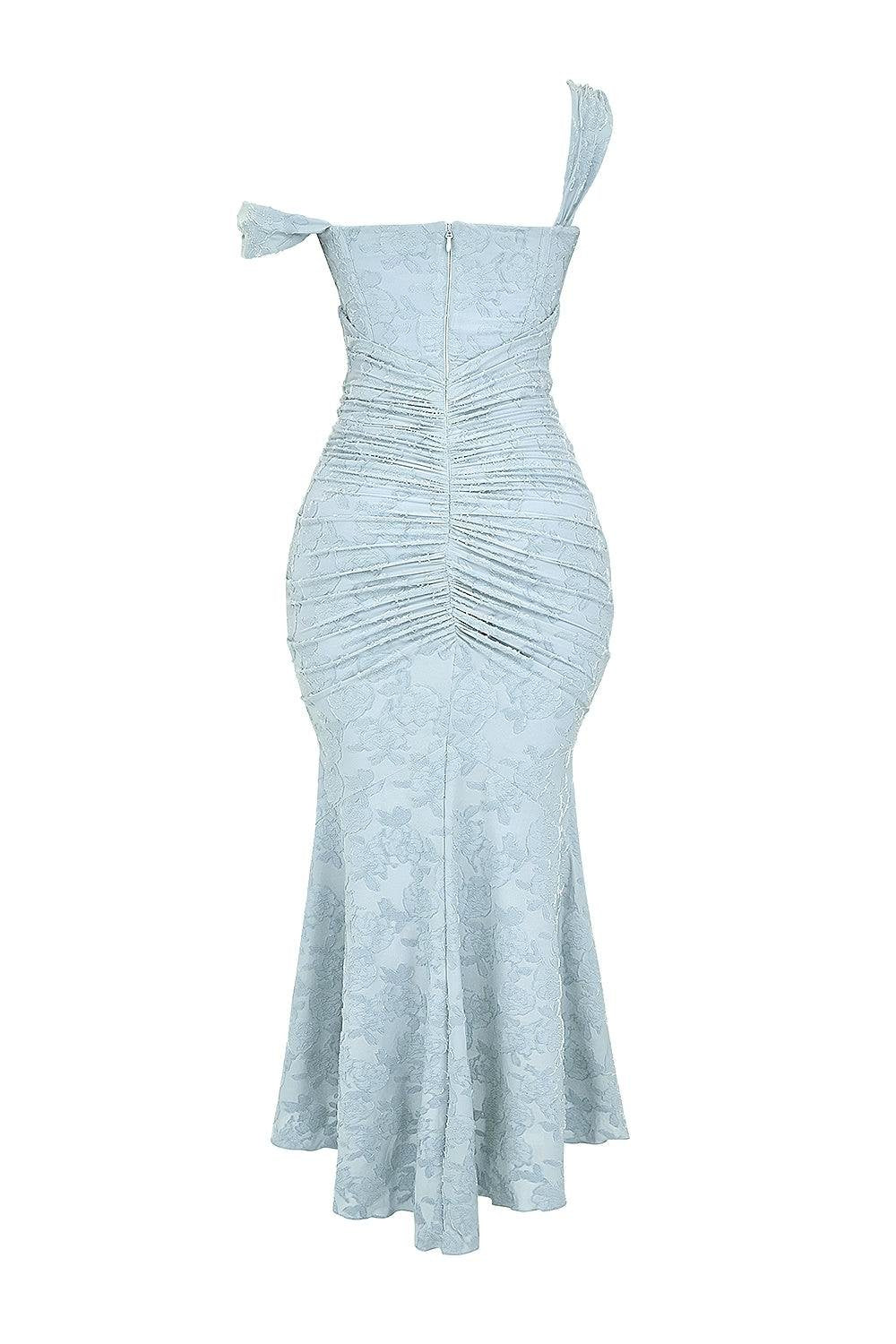 Isabella | Mother of the Bride Dress Corset Jacquard Lace Mermaid Midi