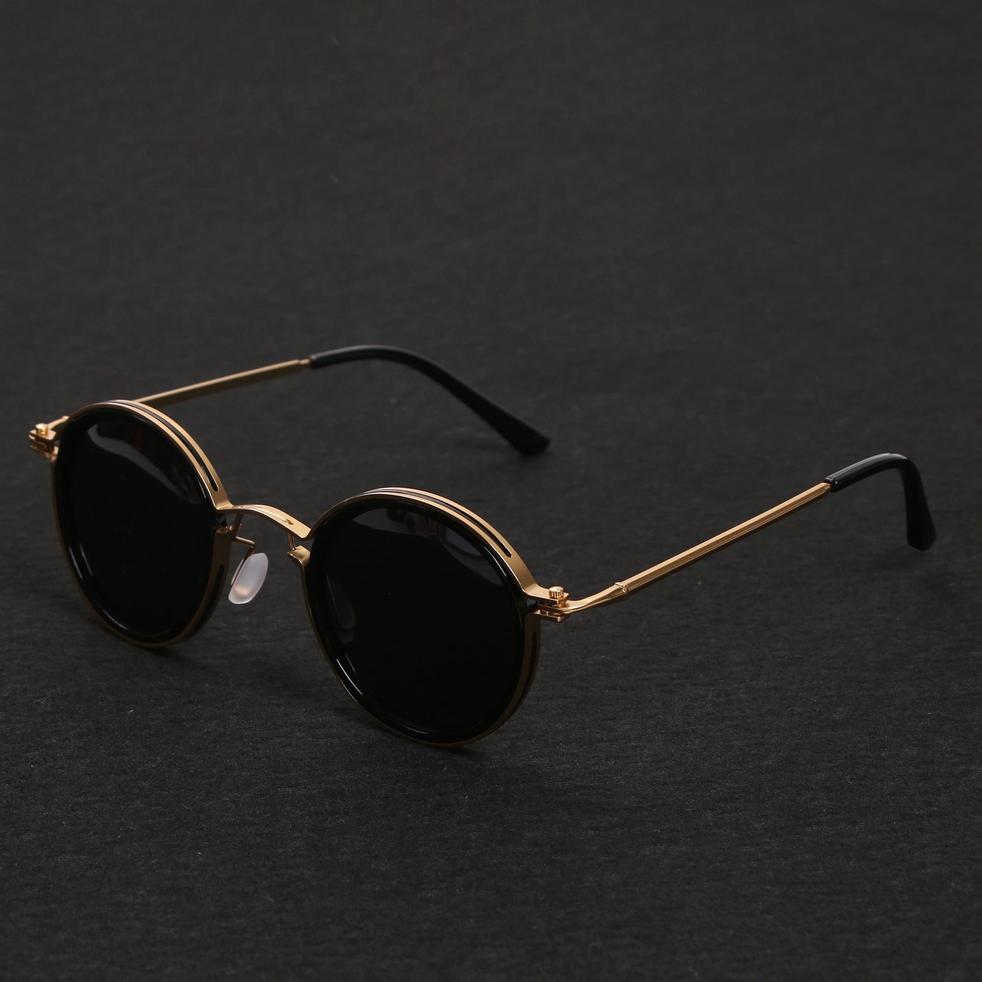 Grace | Sunglasses Polarized Round Frame Gold Metal Temples