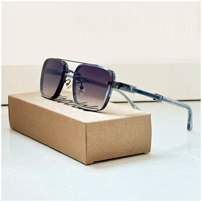Layla | Sunglasses Retro Aviator Gold Titanium Frame Gradient