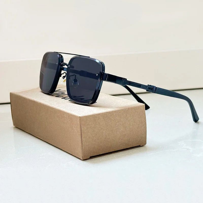 Layla | Sunglasses Retro Aviator Gold Titanium Frame Gradient
