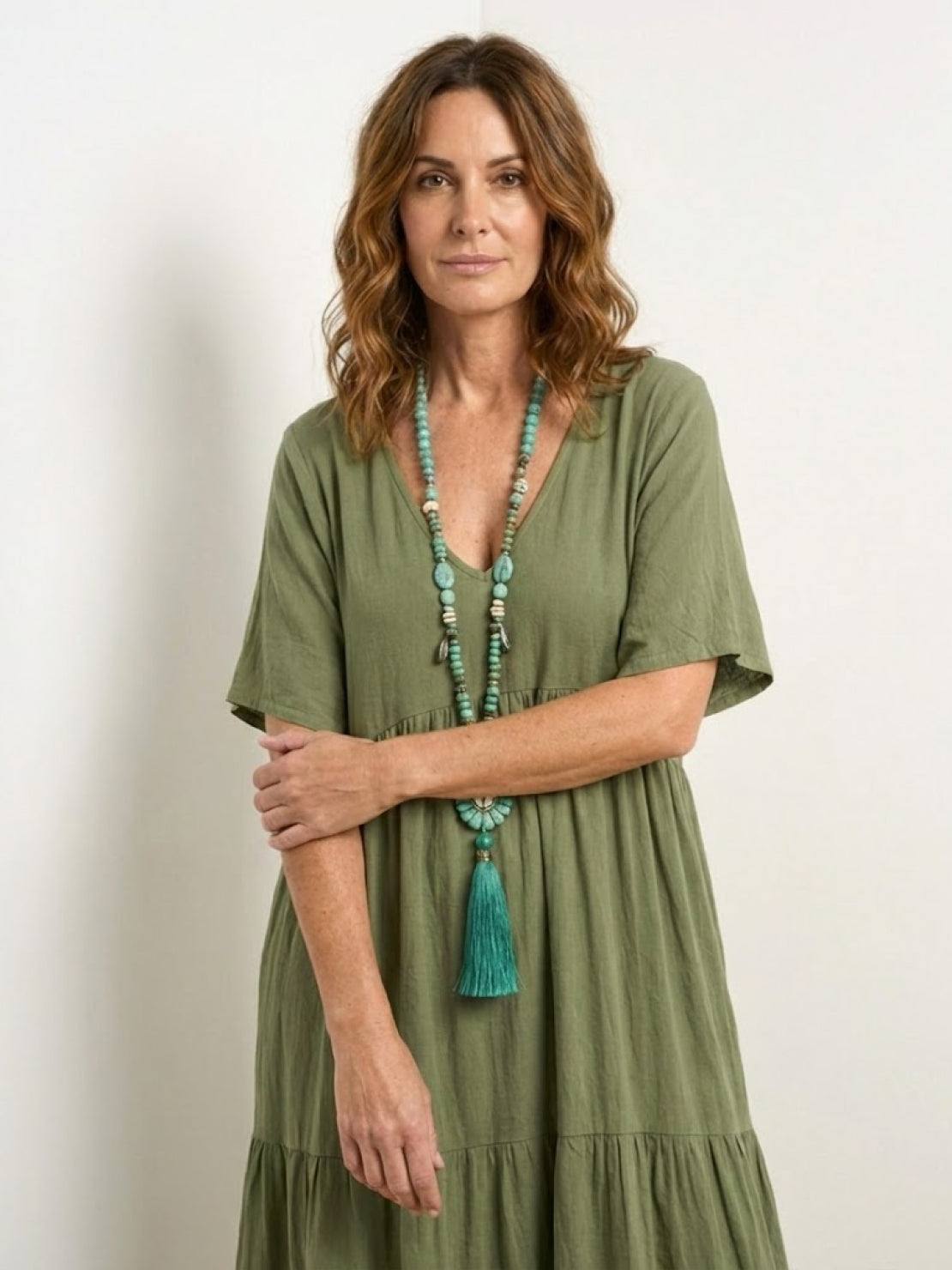 Brooklyn | Women’s Boho V Neck Tiered Maxi Dress
