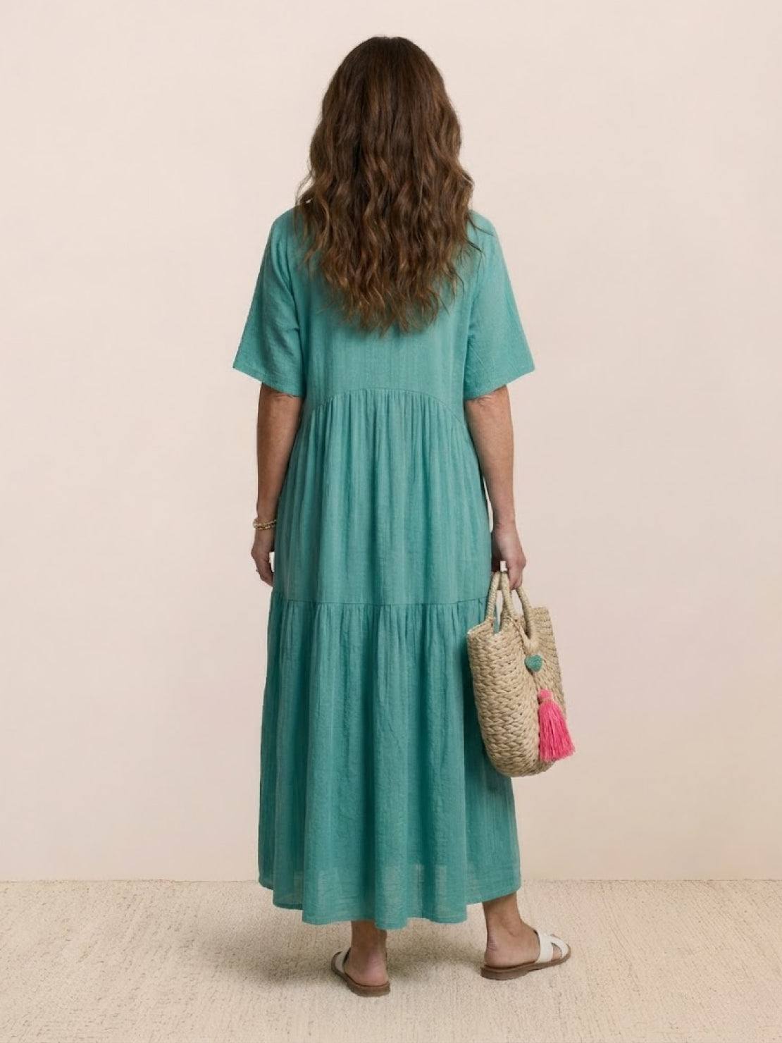 Brooklyn | Women’s Boho V Neck Tiered Maxi Dress