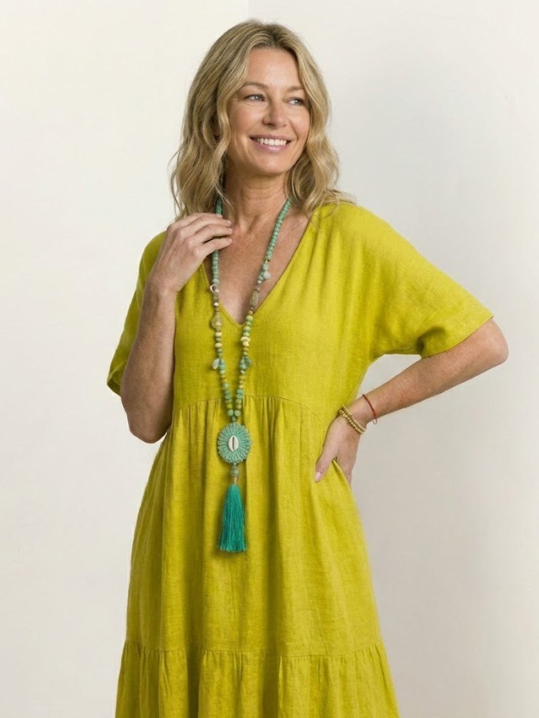 Brooklyn | Women’s Boho V Neck Tiered Maxi Dress