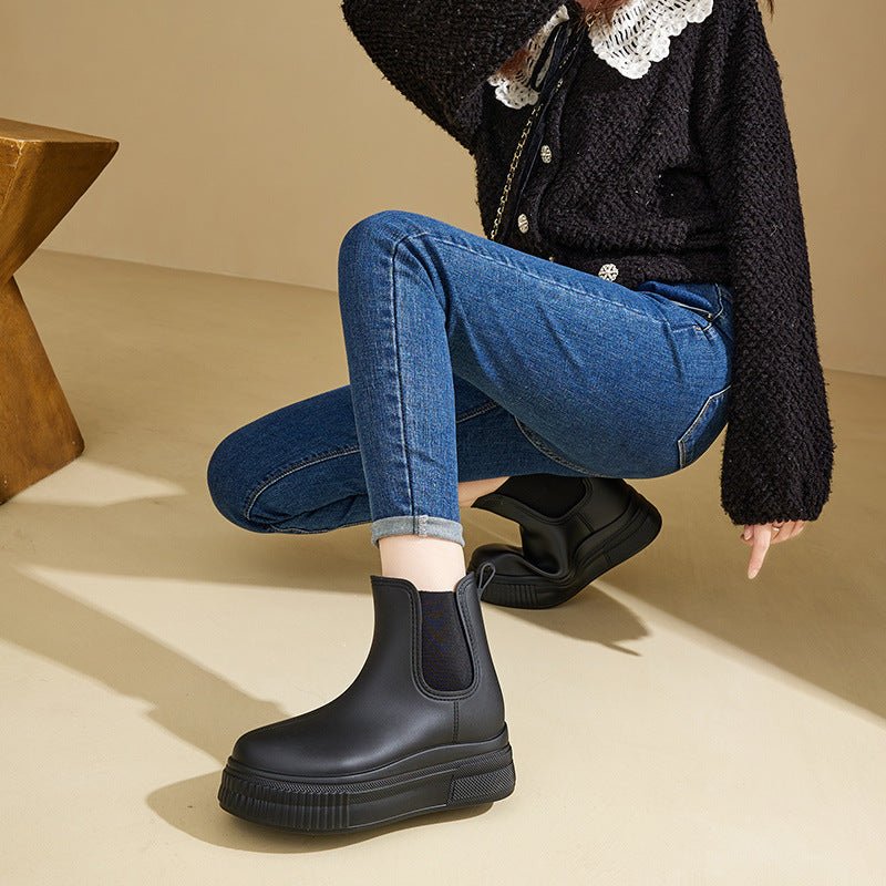 Olivia | Waterproof Boots Women's Chelsea Platform Rain Ankle