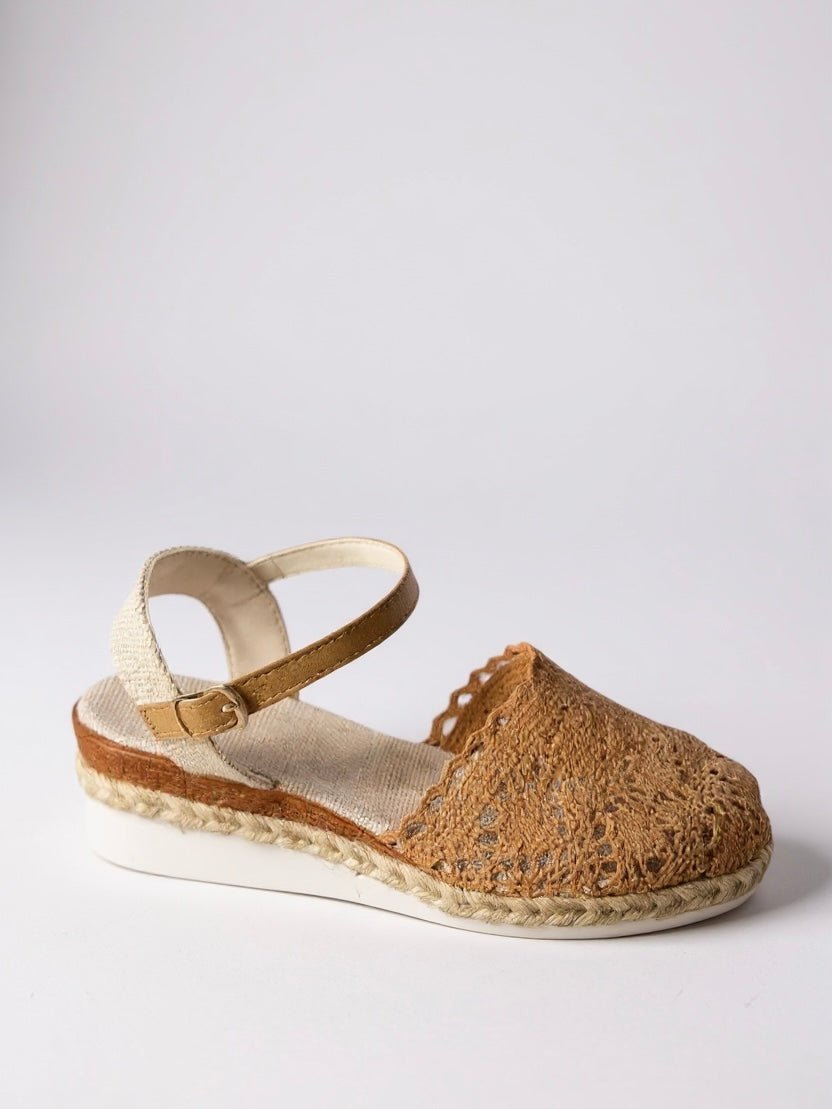 Victoria | Women's Boho Crochet Ankle-Strap Espadrille Comfortable Sandals