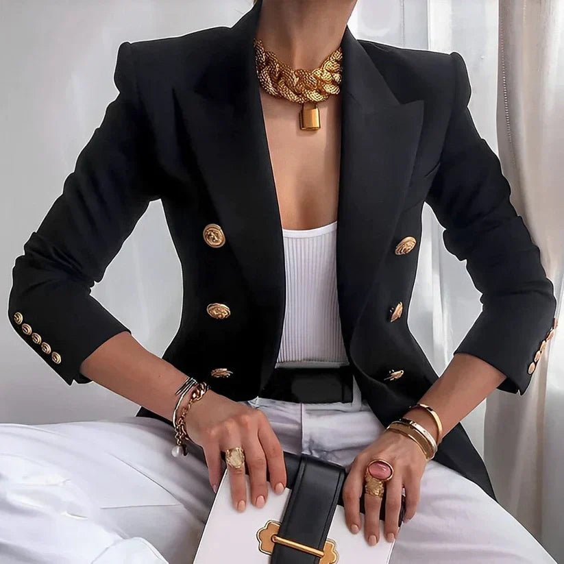 Grace | Women's Double-Breasted Blazer with Gold Buttons