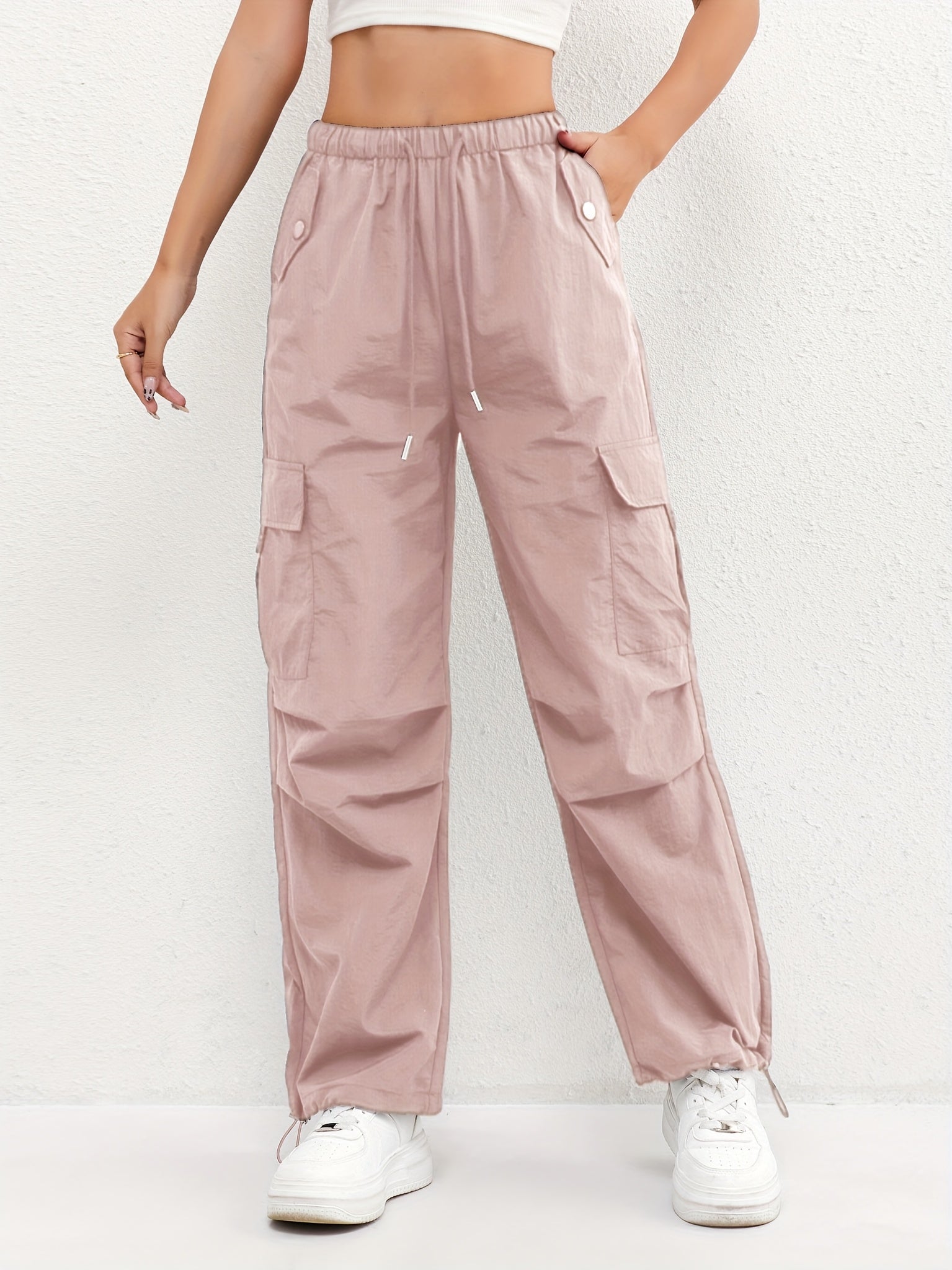 Brooklyn | Women's Cargo Pocket Drawstring Casual Pants