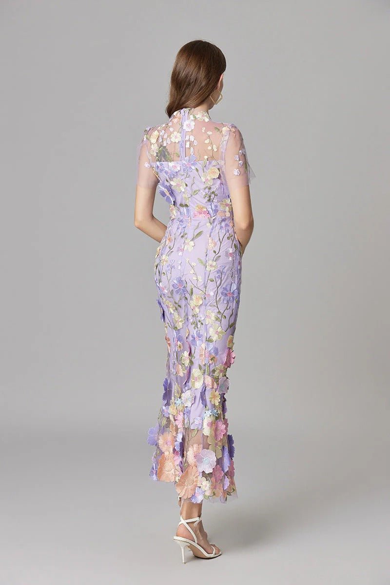 Scarlett | Women's Floral Applique Sleeveless Maxi Dress