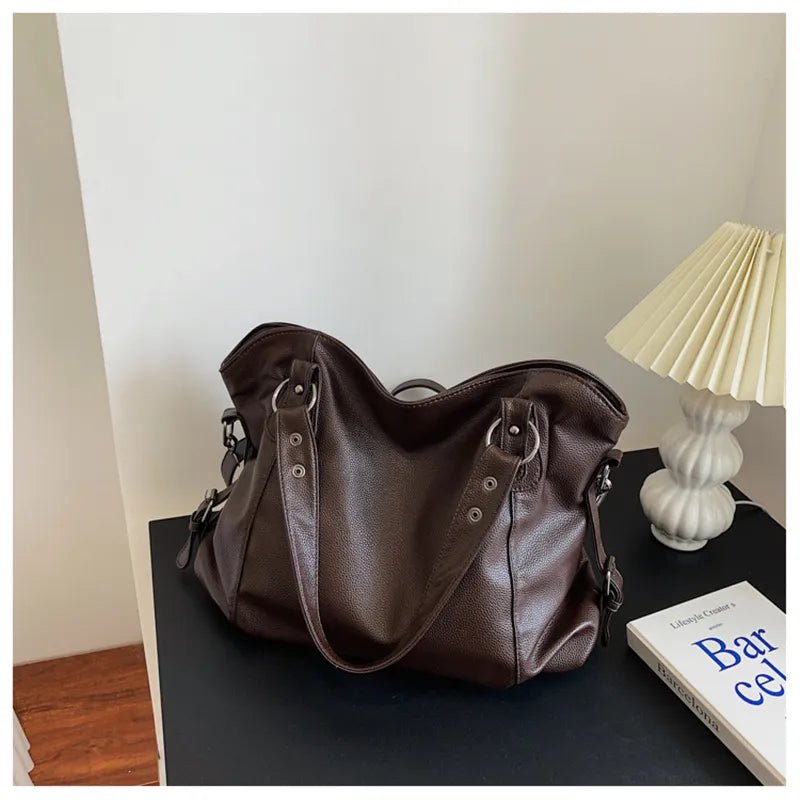 Amelia | Women's Large Capacity Leather Shoulder Tote Bag Studded