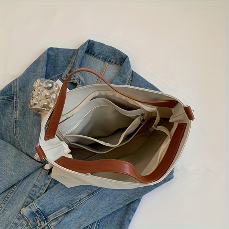 Layla | Women's Large Shoulder Canvas Tote Bag Adjustable Strap Hobo